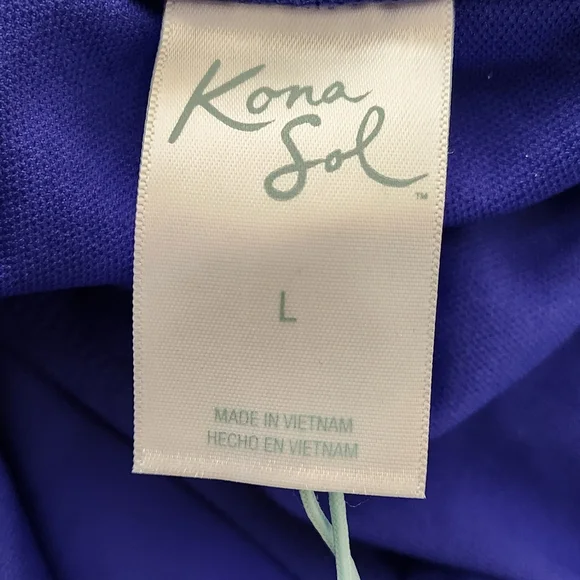 NWT Kona Sol Blue High Coverage Swim Shorts Size Large - Picture 7 of 8